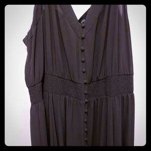 Black City Chic long wide strap dress in XL/22